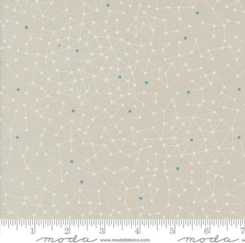 Olive You Fog Gray Net quilting fabric by Zen Chic for Moda