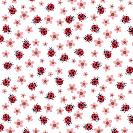 Let it Grow Ladybug Toss novelty quilting fabric by Mel Matthews for Studio E