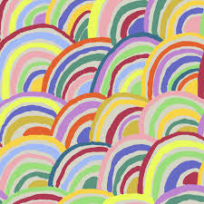 Free Spirit Kaffe Fassett Rainbows Grey quilting fabric