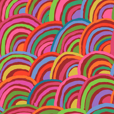 Free Spirit Kaffe Fassett Rainbows Red quilting fabric