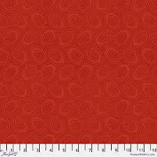 Free Spirit Kaffe Fassett Aboriginal Dot Red quilting fabric