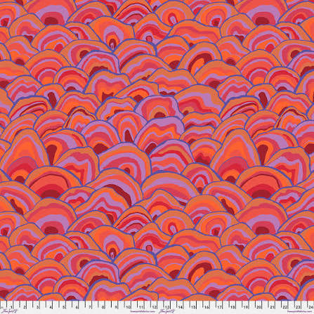 Free Spirit Kaffe Fassett Wobble Red quilting fabric