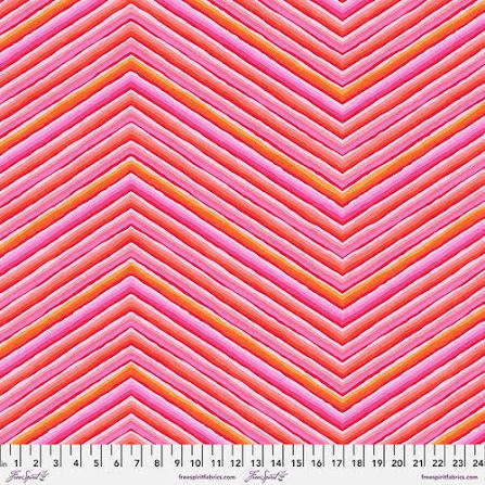 Free Spirit Kaffe Fassett Chevron Stripe Red quilting fabric