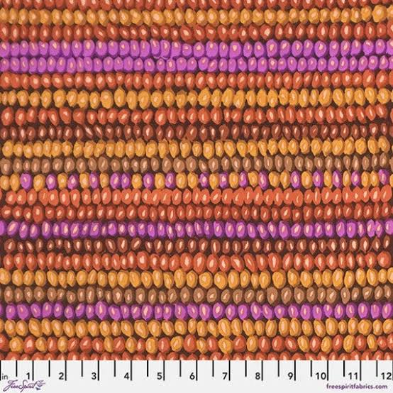 Free Spirit Kaffe Fassett Bead Stripe Earth quilting fabric