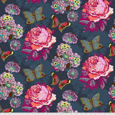 Free Spirit Anna Maria Love Always Charcoal quilting fabric
