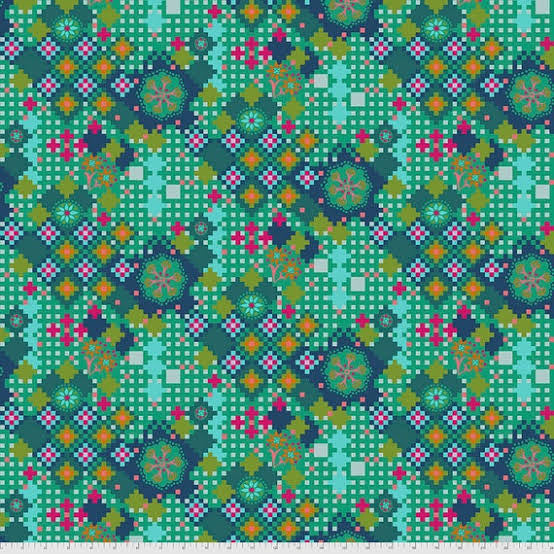 Free Spirit Anna Maria Love Always Jade quilting fabric