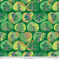 Free Spirit Kaffe Fassett Palm Leaves Green quilting fabric