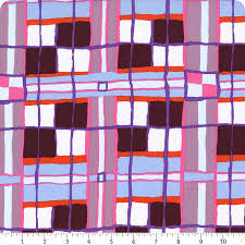 Free Spirit Kaffe Fassett Checkmate Lilac quilting fabric