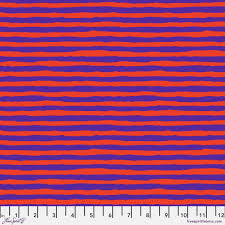 Free Spirit Kaffe Fassett Comb Stripe Purple quilting fabric