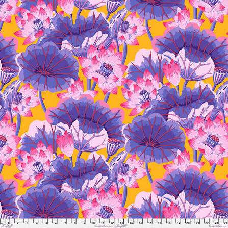 Free Spirit Kaffe Fassett Lake Blossoms Purple quilting fabric