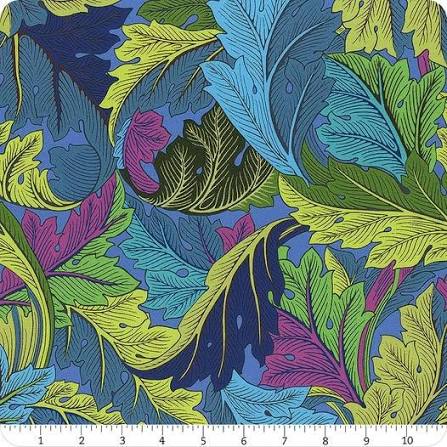Free Spirit Kaffe Fassett Acanthus Cobalt quilting fabric