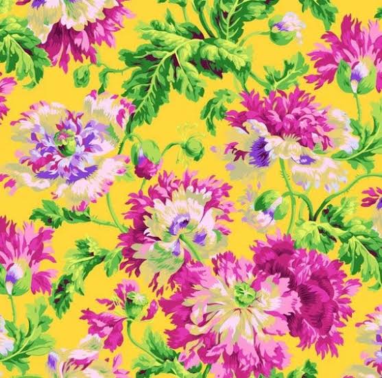 Free Spirit Kaffe Fassett Garden Party Yellow quilting fabric