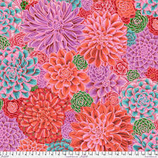 Free Spirit Kaffe Fassett House Leeks Pink quilting fabric
