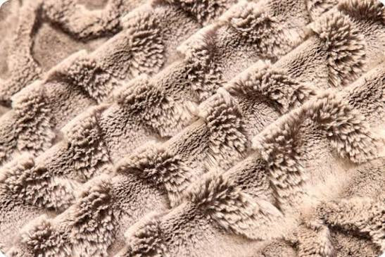 Luxe Cuddle Bunny Bailey Chocolate Almond minky fabric by Shannon