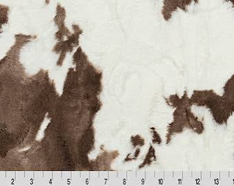 Luxe Cuddle Calf Brownie minky fabric by Shannon