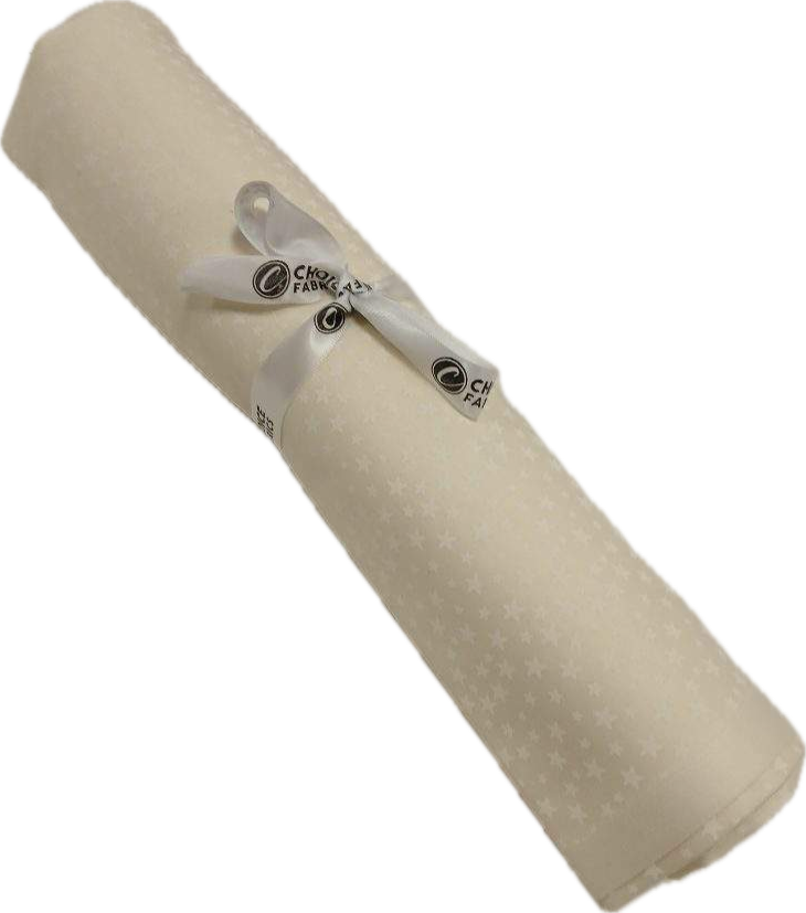 Tone on Tone 108" Supreme Backings - White on Cream - Stars Wideback Fabric Per Yard