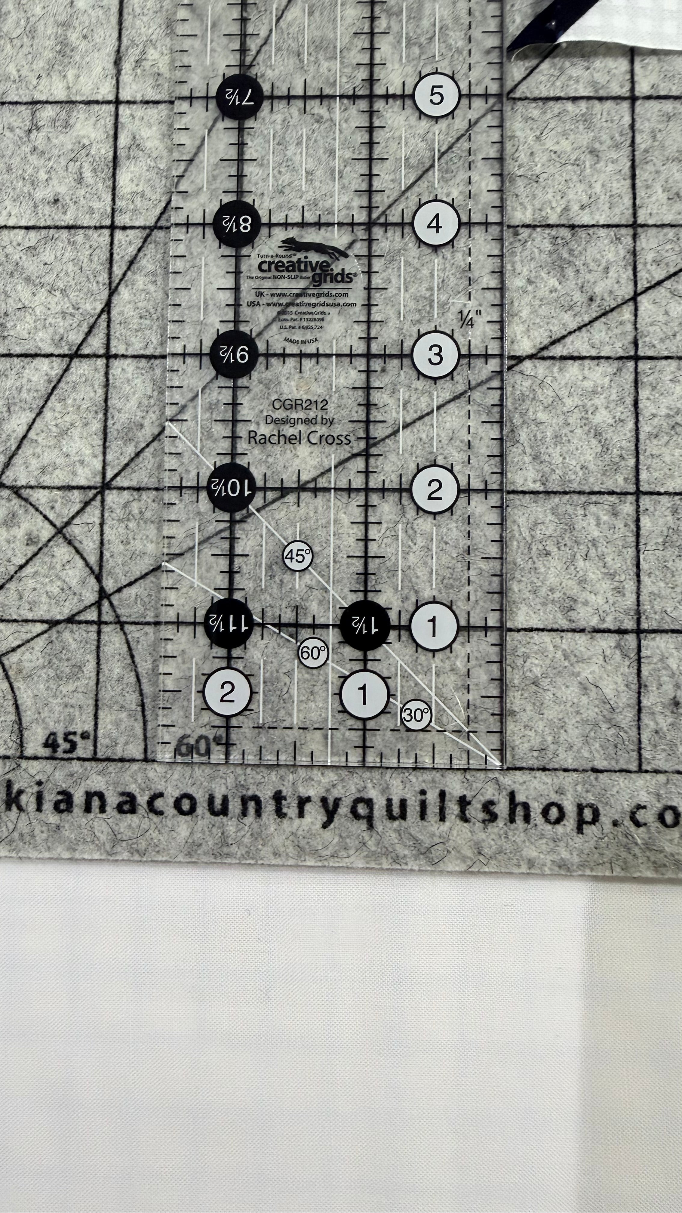 13 1/2" Square New Zealand Wool Pressing Mat - Grid Printed
