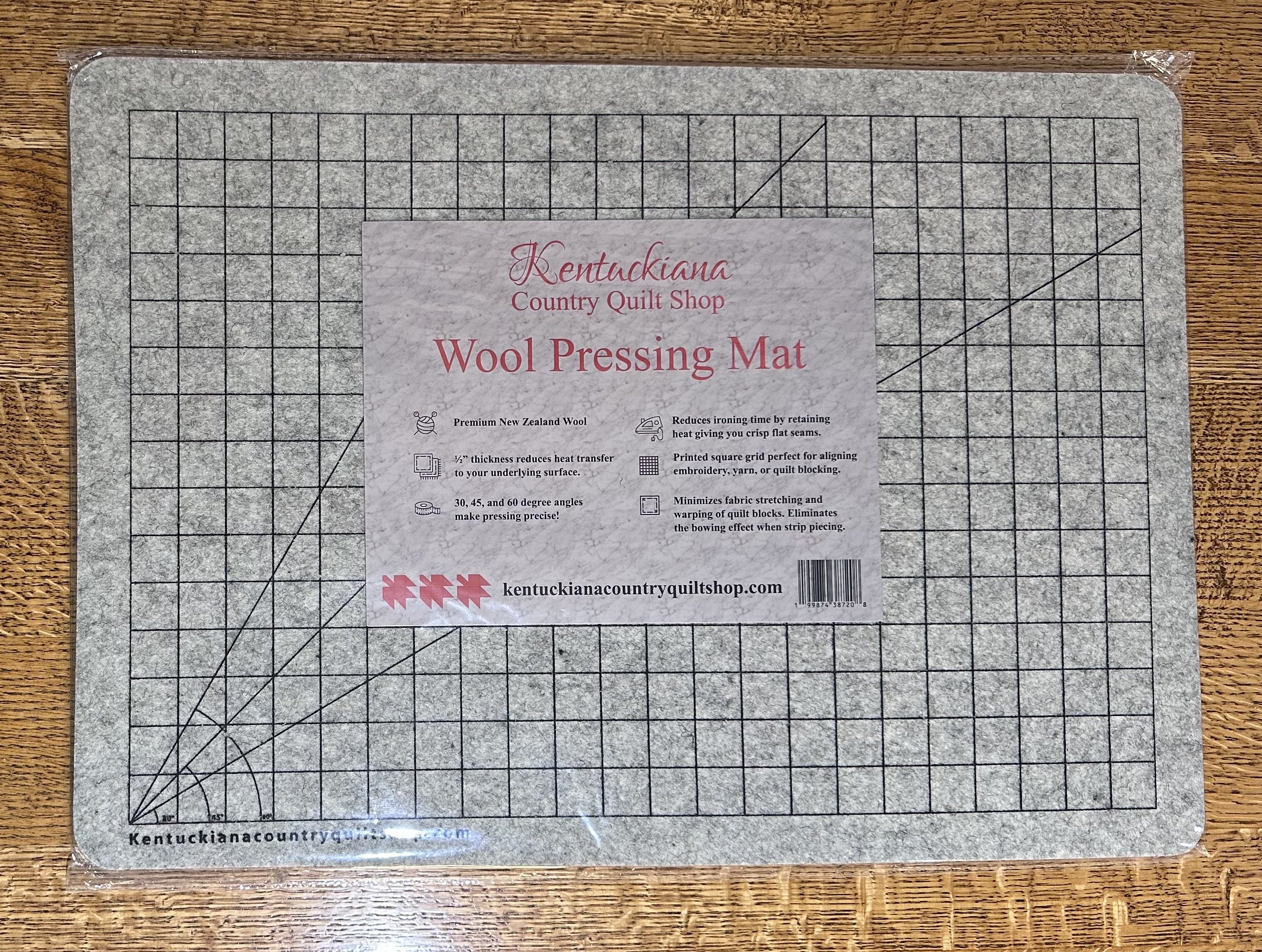 17x24 New Zealand Wool Pressing Mat - Grid Printed
