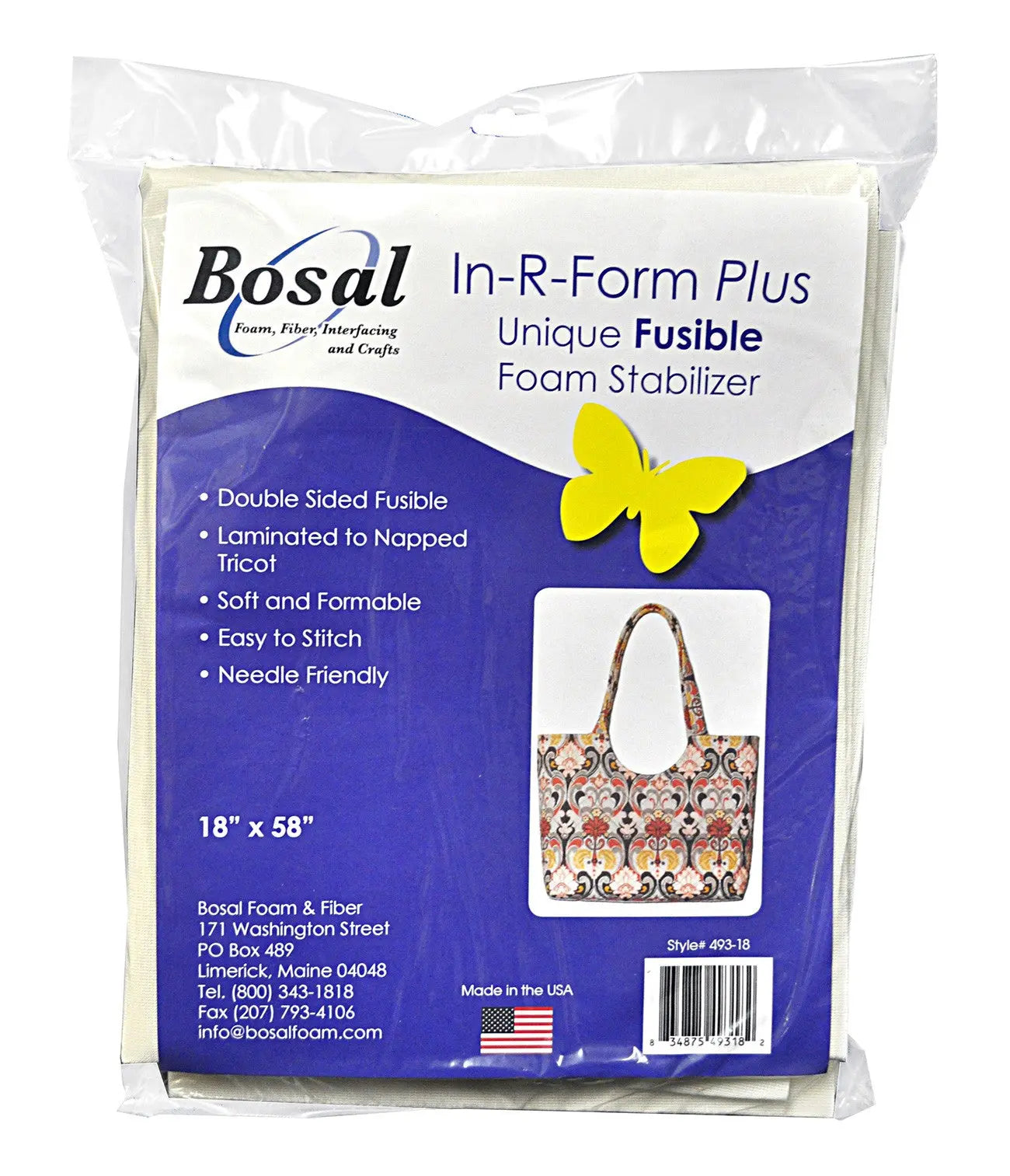 In-R-Form Plus Double Sided Fusible Foam Stabilizer 18in x 58in - Linda's Electric Quilters
