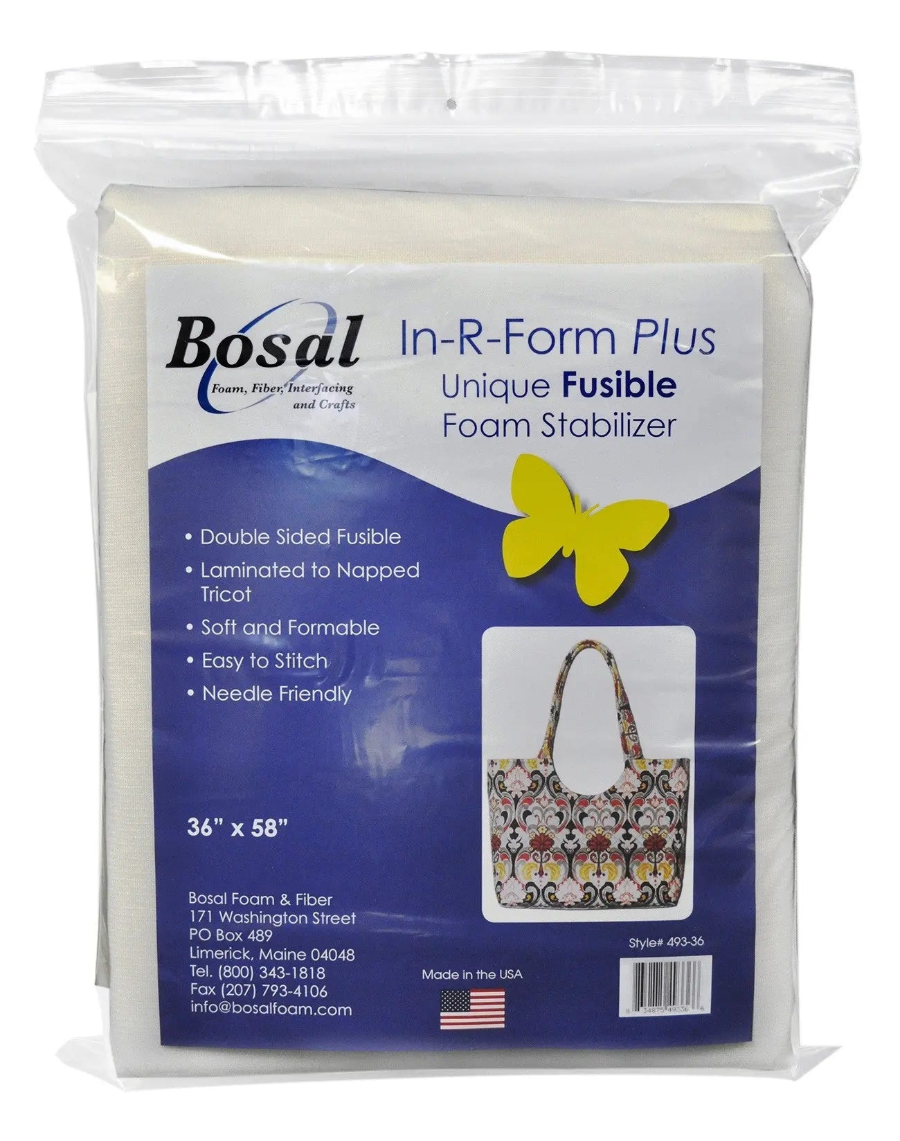 In-R-Form Plus Double Sided Fusible Foam Stabilizer 36in x 58in - Linda's Electric Quilters