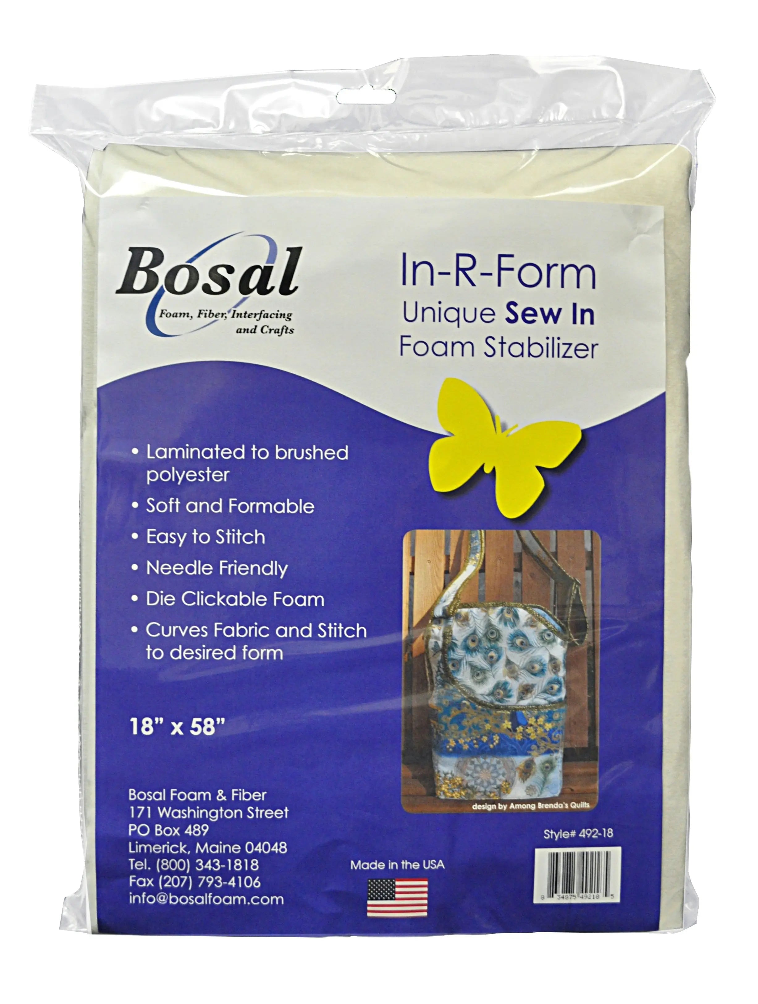 In-R-Form Sew in Foam Stabilizer 18in x 58in - Linda's Electric Quilters