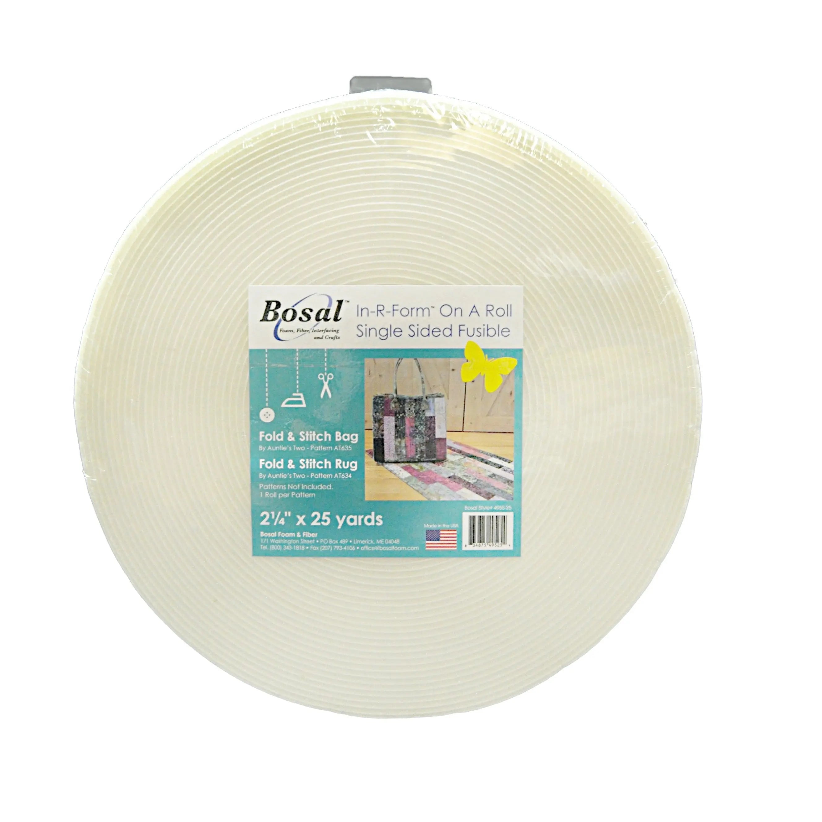 In-R-Form Single Sided Fusible Stabilizer White 2-1/4in x 25yds - Linda's Electric Quilters