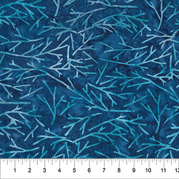 Indigo Twiggy B83701-45 Wideback Fabric per Yard