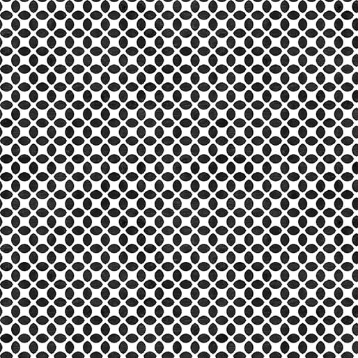Inspired Blooms - Chalk Geo - Black 44" / 45" Fabric Per Yard