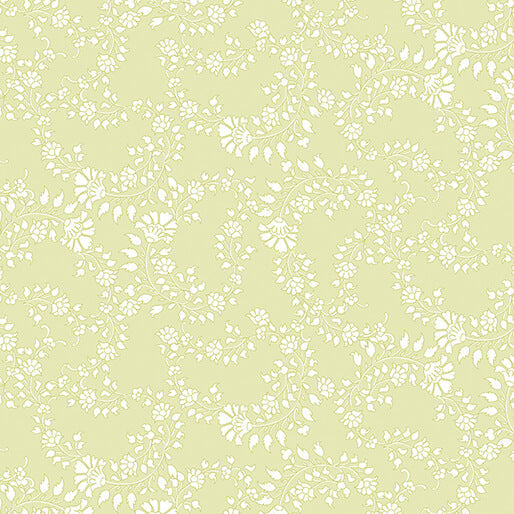 Inspired Blooms - Floral Trail - Light Green 44" / 45" Fabric Per Yard