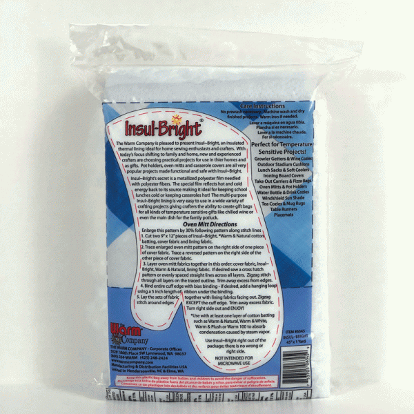 Insul-Bright Insulating Thermal Lining - 1 yd x 45" Warm Company