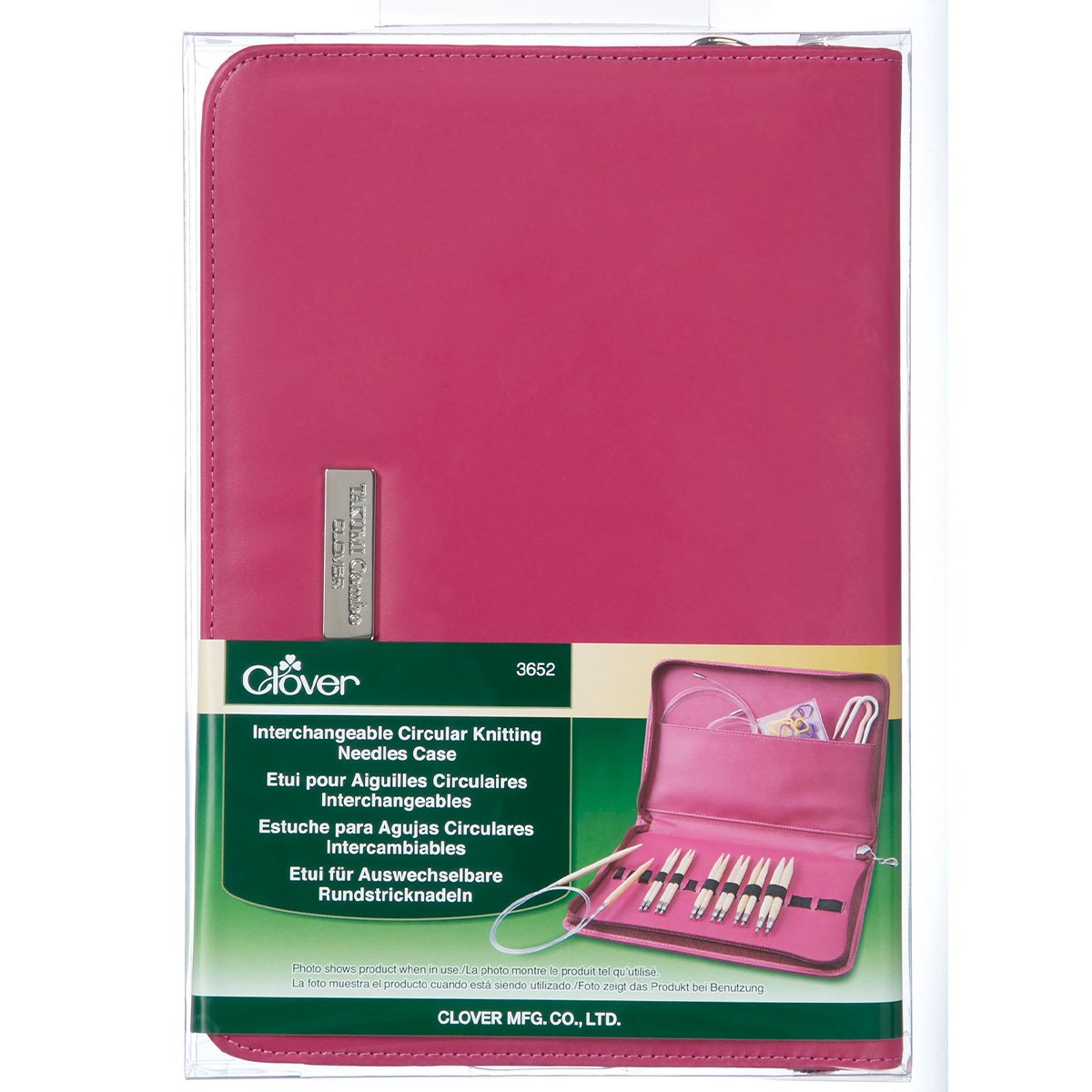 Interchangeable Circular Knitting Needles Case (Pink)