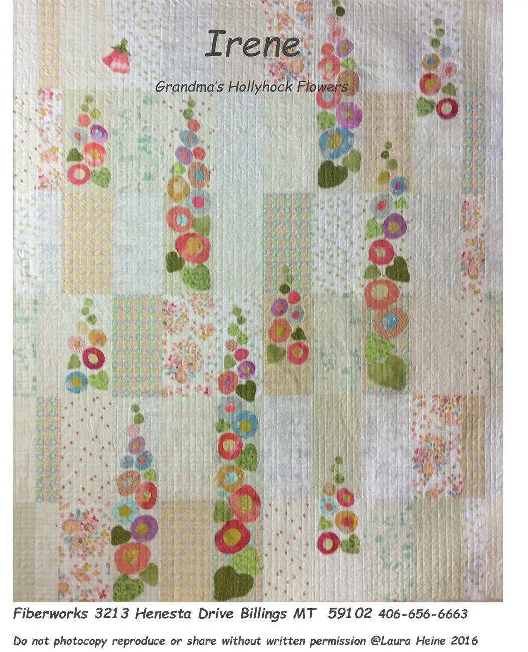 Irene Grandmothers Hollyhock Flowers - Linda's Electric Quilters