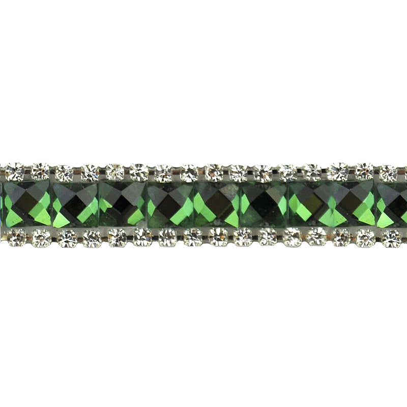 Iron-On Rhinestone Banding - 3/8" Width (5 Yard Roll) - BRSY-21-25 Hunter Green