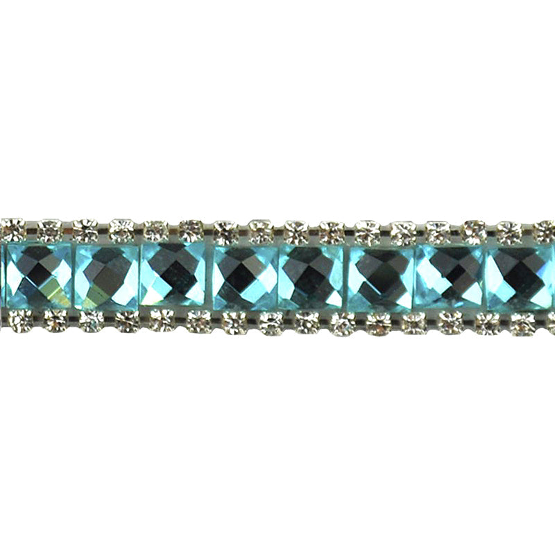 Iron-On Rhinestone Banding - 3/8" Width (5 Yard Roll) - BRSY-21-33 Turquoise