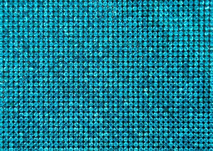 Iron-on Rhinestone Sheet - 15 3/4" x 9 1/2" - BRST-11-33 Aqua