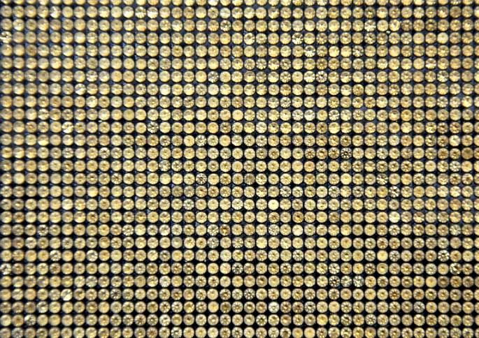 Iron-on Rhinestone Sheet - 15 3/4" x 9 1/2" - BRST-11-38 Antique Gold