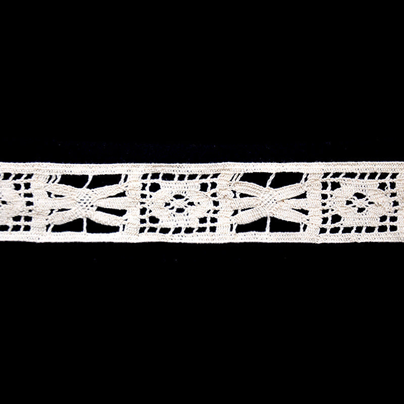 Ivory Cotton Cluny Lace Trim – 1.5-in Vintage Floral Openwork Lace – Sewing & Craft Trim