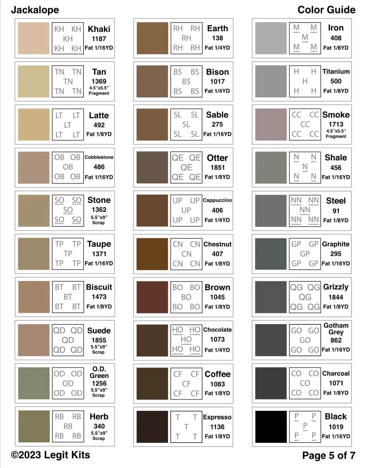 Jackalope Pattern Legit Kits