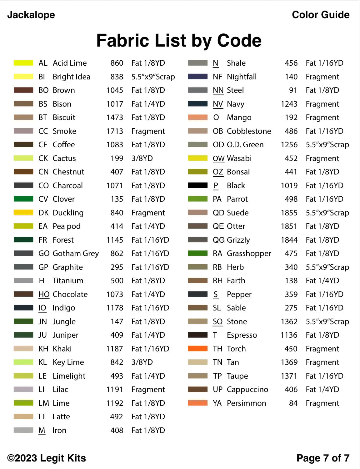 Jackalope Pattern Legit Kits
