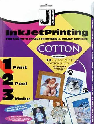 Jacquard Inkjet Cotton 8 1/2in x 11in 30ct - Linda's Electric Quilters
