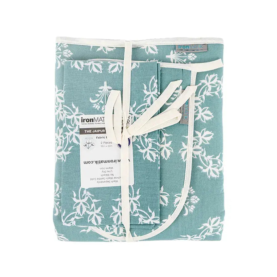 Jaipur Blue Ironing Mat and Glove Bundle - Linda's Electric Quilters