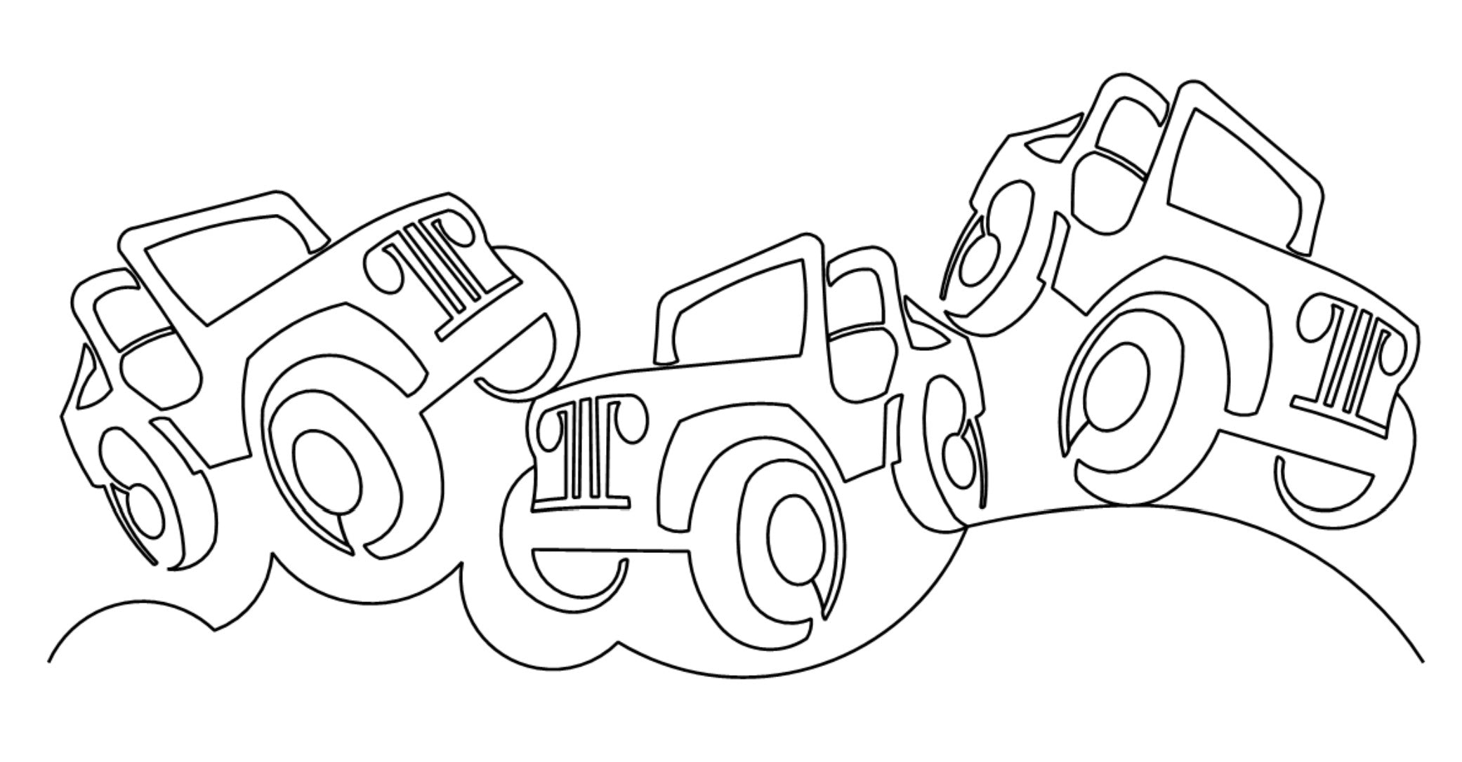 Jeeps E2E Wildflower Quilting Digital Pantograph Close Up