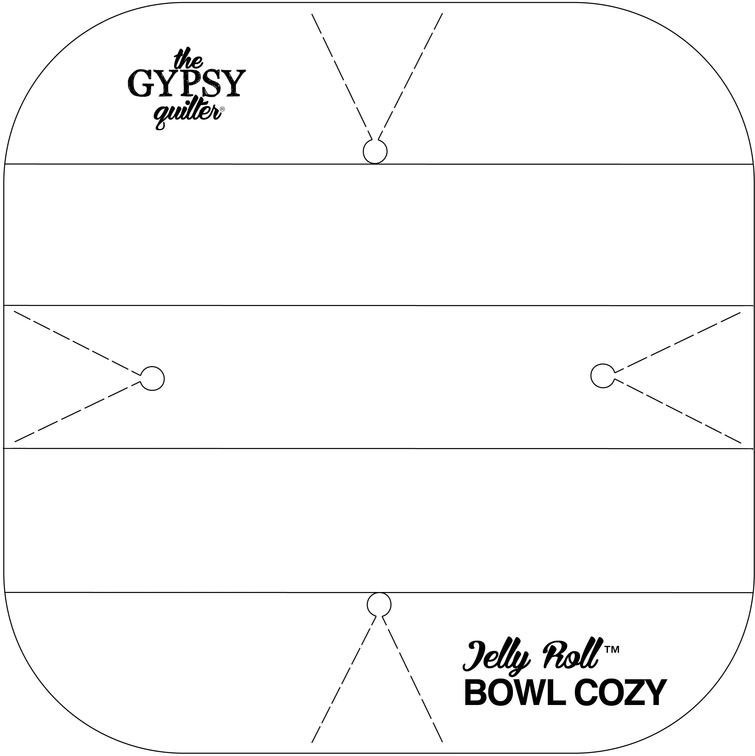 Jelly Roll Bowl Cozy Template - Linda's Electric Quilters