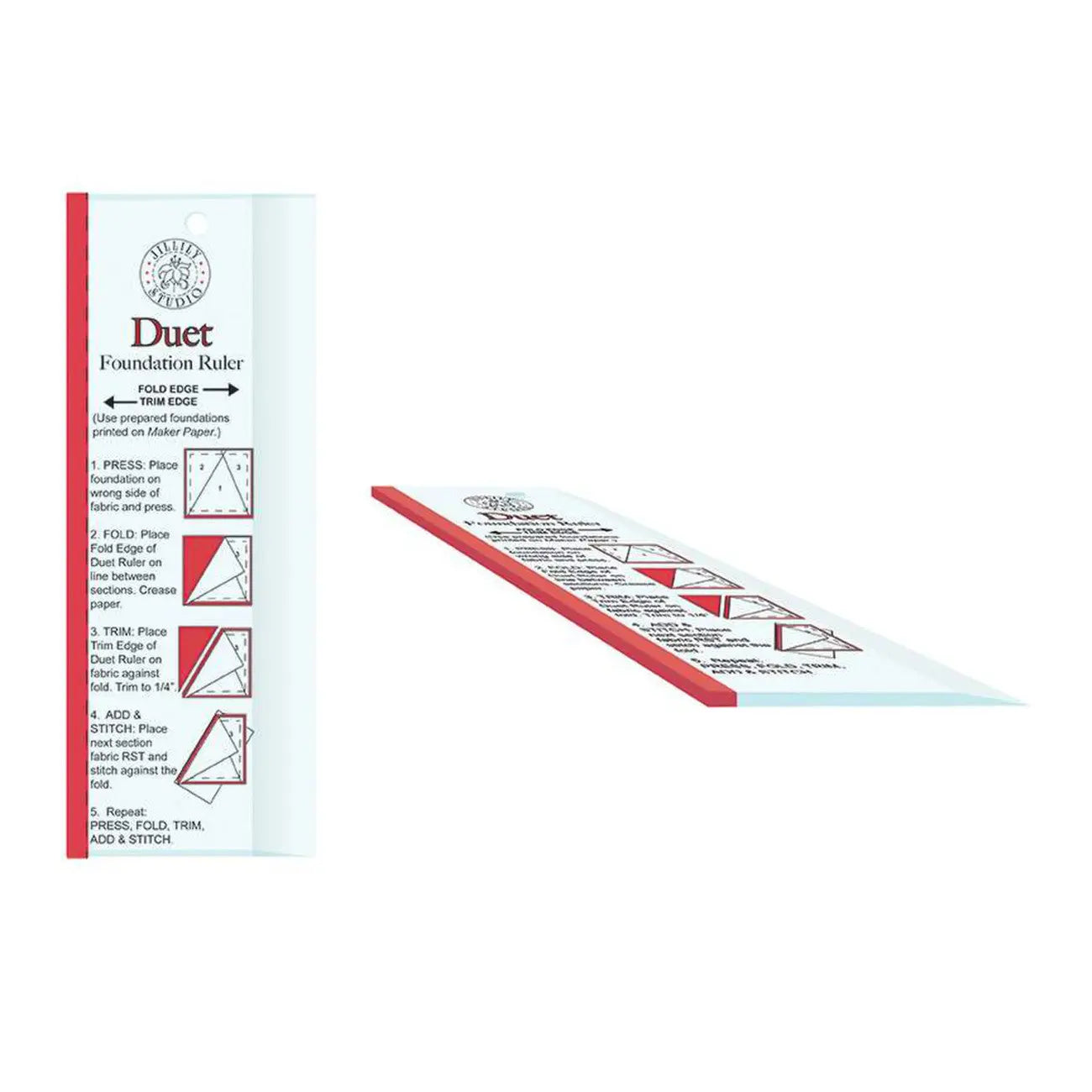 Jillily Studio Duet Foundation Ruler - Linda's Electric Quilters