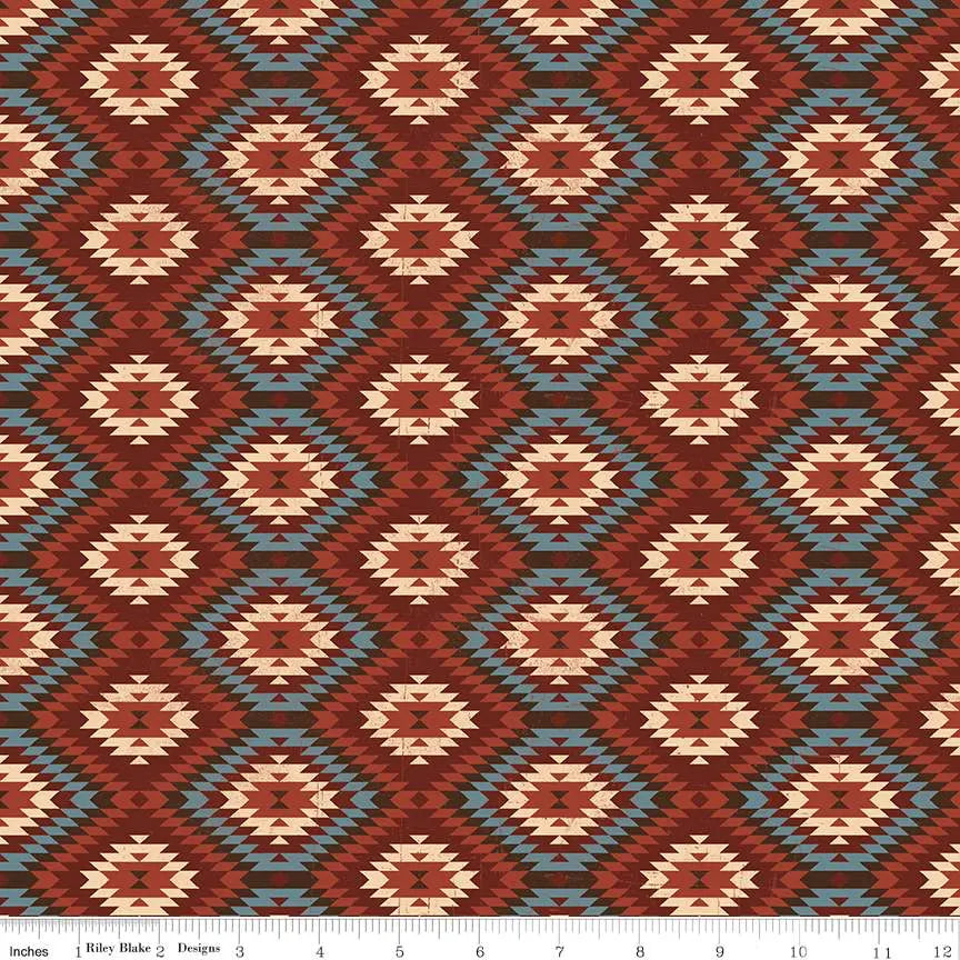 John Wayne American West Southwest Red 43"/44" Fabric Per Yard Riley Blake Designs