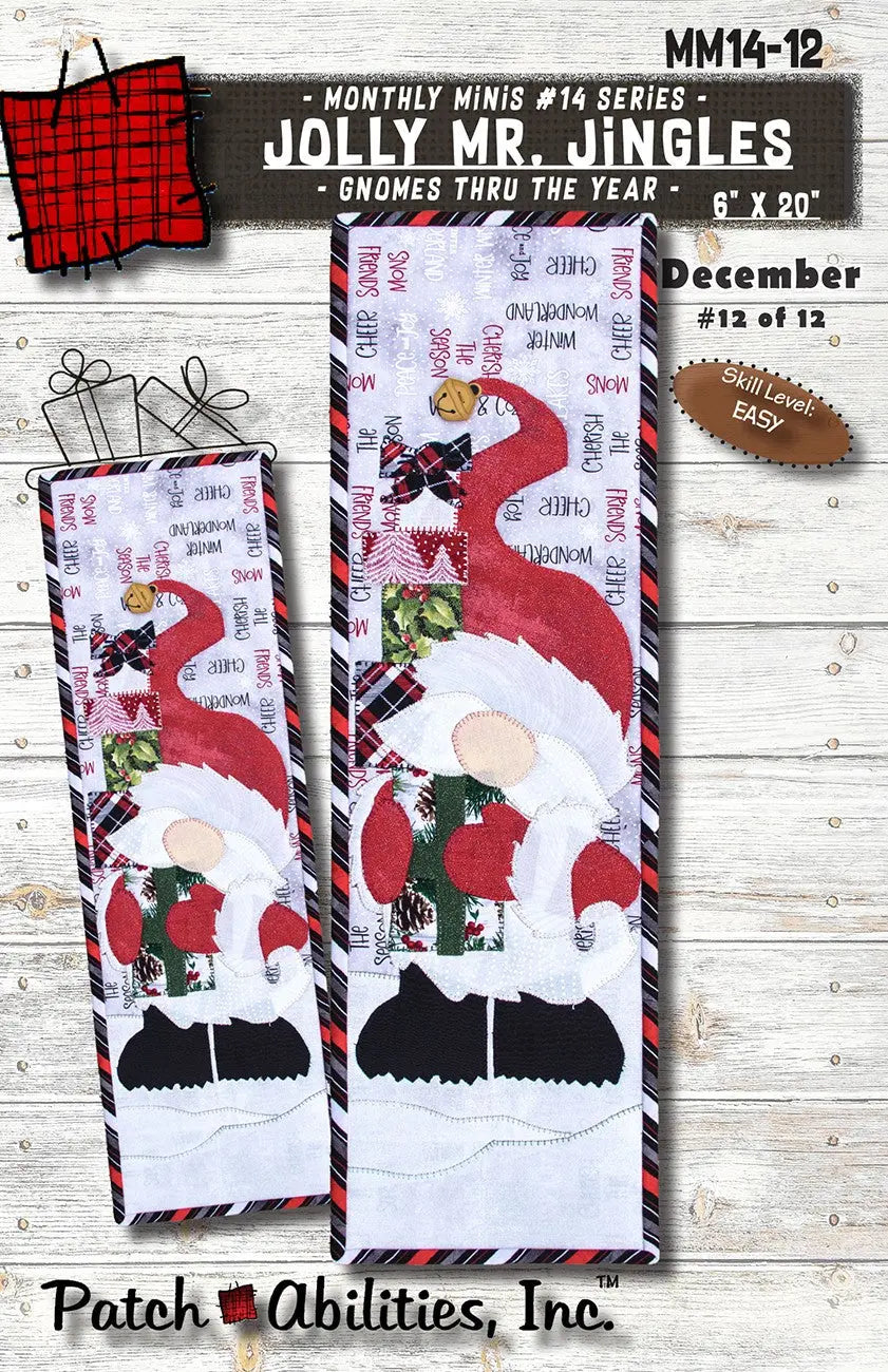 Jolly Mr. Jingles - Gnomes Thru The Year - Linda's Electric Quilters