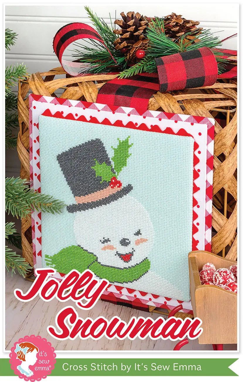 Jolly Snowman Cross Stitch by It's Sew Emma Checker Distributor