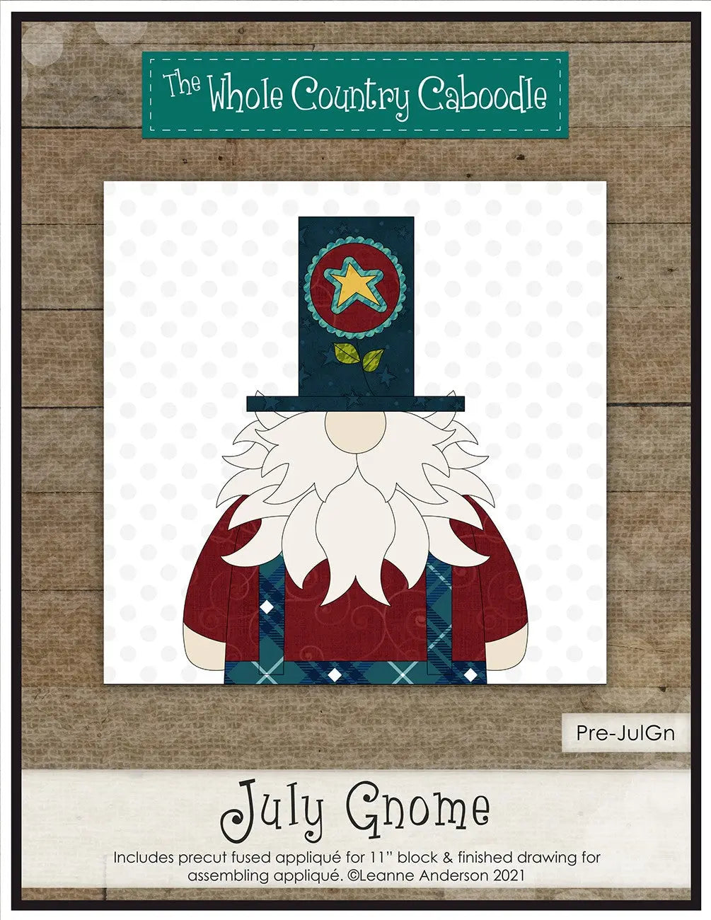 July Gnome Precut Fused Applique Pack Checker Distributor