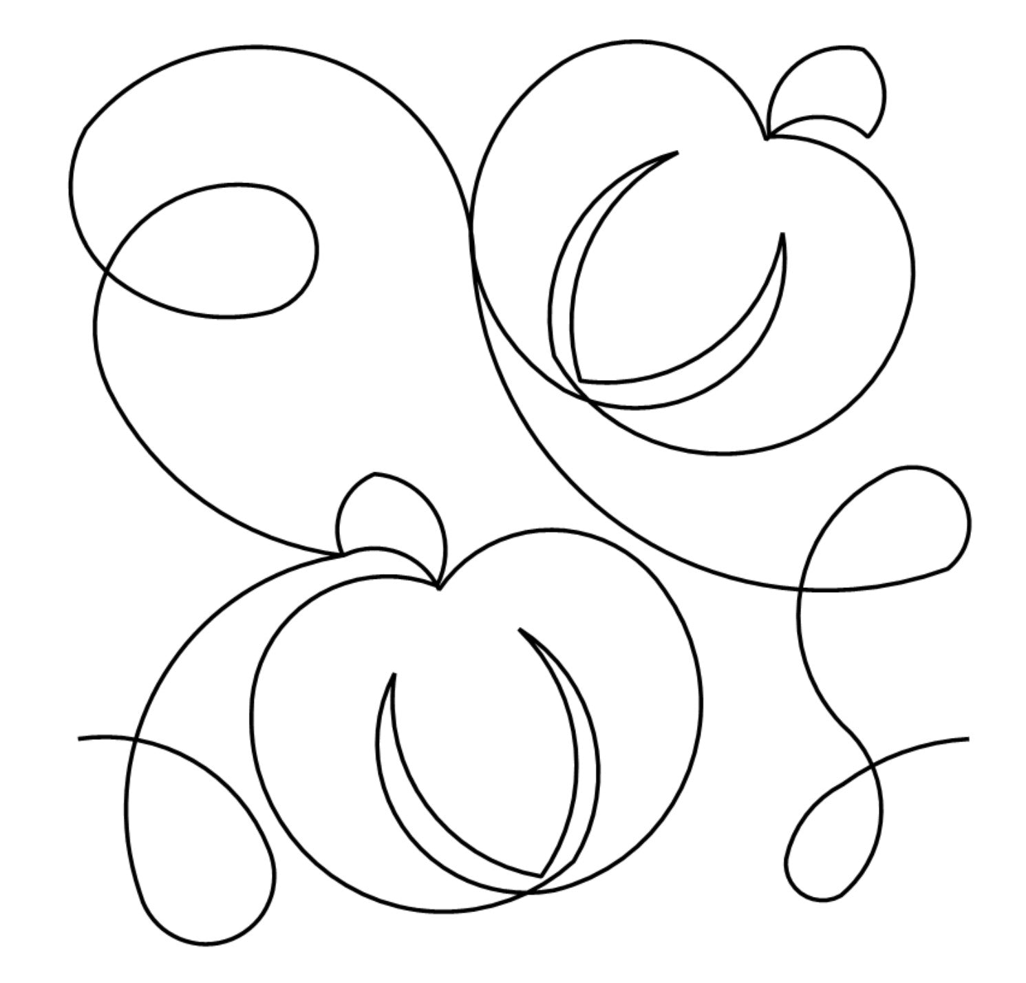 Just Pumpkins E2E Wildflower Quilting Digital Pantograph Close Up