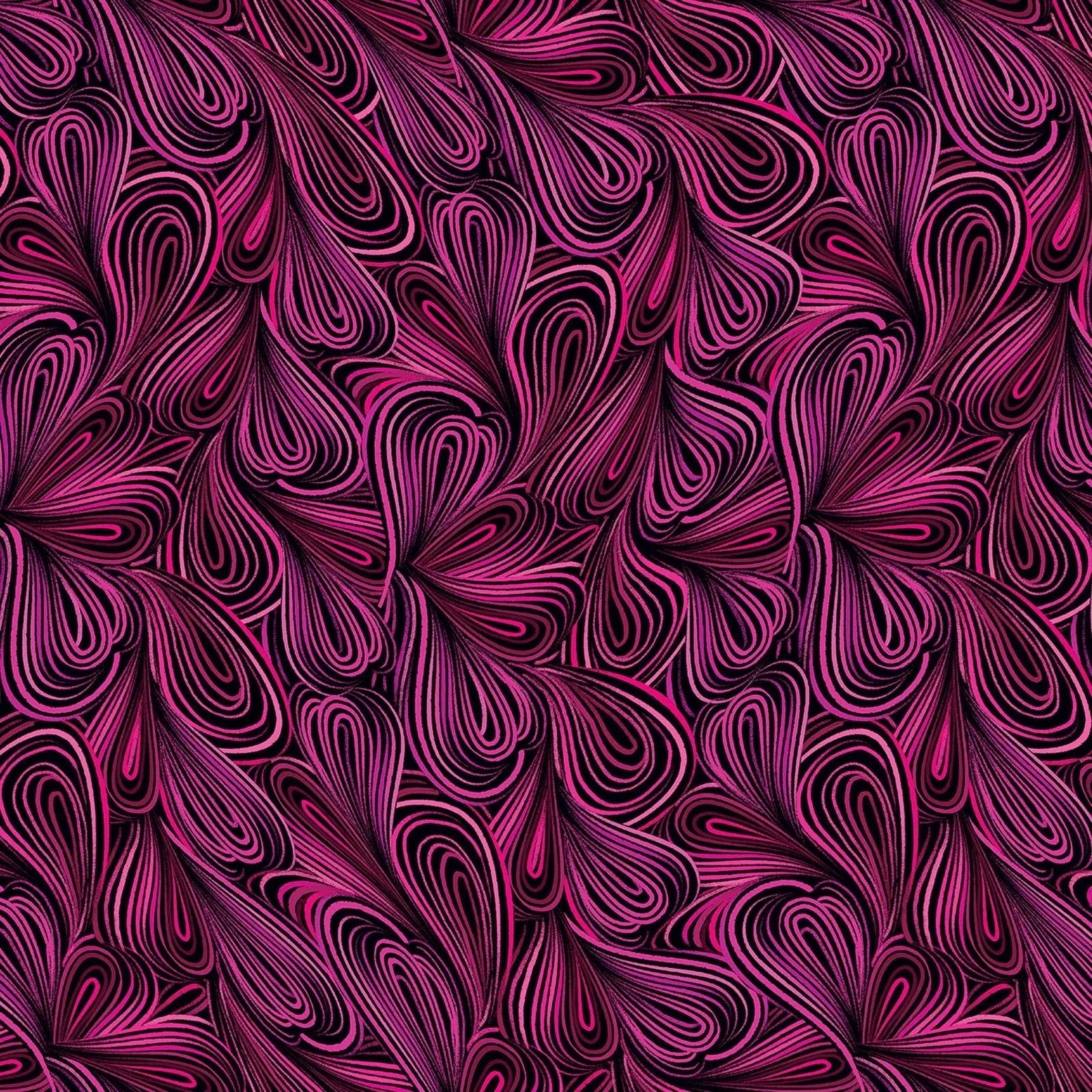 Pink modern swirl wideback fabric.
